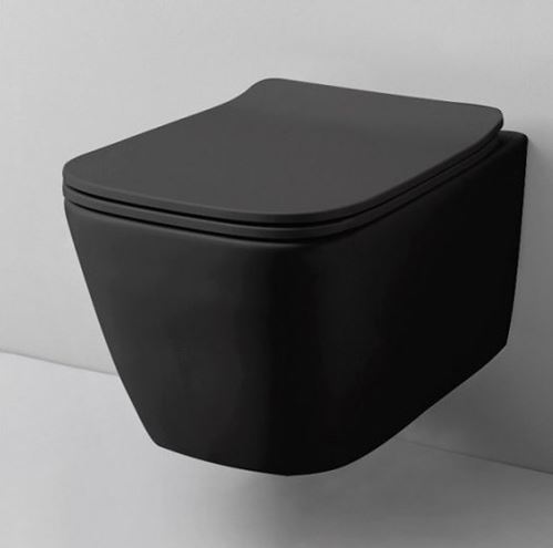 ARTCERAM A16 závěsné WC, Rimless splachování, matná černá  ASV003 17,00 Obrázek - fotka