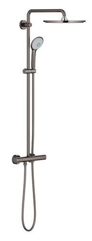 GROHE EUPHORIA SYSTEM 310 sprchový set s termostatickou baterií, horní sprcha, ruční sprcha se 3 proudy, tyč, hadice, hard graphite 26075A00 Obrázek - Hlavní obrázek