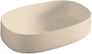 ARTCERAM COGNAC QUADRO umyvadlo na desku 55 cm, bez přepadu, Saniglaze, sand