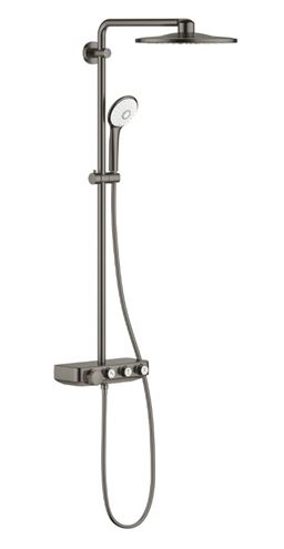 GROHE EUPHORIA SMARTCONTROL SYSTEM 310 DUO sprchový set s termostatickou baterií, horní sprcha, ruční sprcha se 3 proudy, tyč, hadice, kartáčovaný hard graphite 26507AL0 Obrázek - Hlavní obrázek