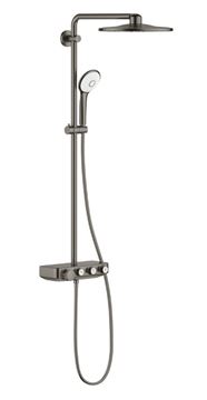GROHE EUPHORIA SMARTCONTROL SYSTEM 310 DUO sprchový set s termostatickou baterií, horní sprcha, ruční sprcha se 3 proudy, tyč, hadice, kartáčovaný hard graphite