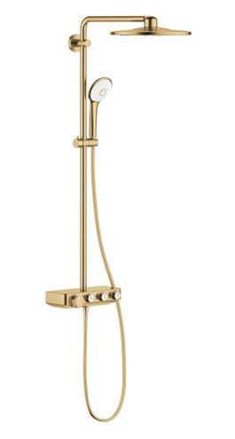 GROHE EUPHORIA SMARTCONTROL SYSTEM 310 DUO sprchový set s termostatickou baterií, horní sprcha, ruční sprcha se 3 proudy, tyč, hadice, kartáčovaný cool sunrise 26507GN0 Obrázek - Hlavní obrázek