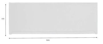 RIHO VARIO čelní panel k vaně 150x57 cm  209295 Technický nákres