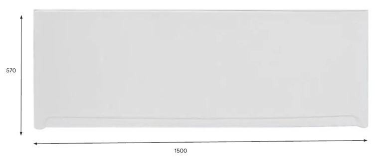 RIHO VARIO čelní panel k vaně 150x57 cm  209295 Technický nákres