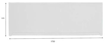 RIHO VARIO čelní panel k vaně 175x57 cm 209302 Technický nákres
