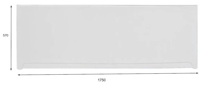 RIHO VARIO čelní panel k vaně 175x57 cm 209302 Technický nákres