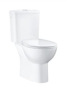 GROHE BAU CERAMIC WC kombi, se SoftClose sedátkem, Rimless splachování, zadní odpad, Dual-Flush, boční napouštění, alpská bílá