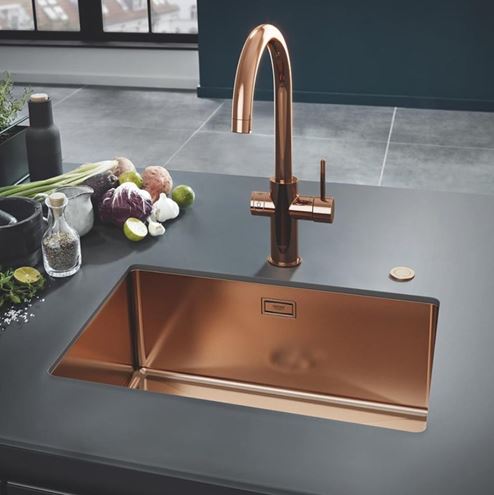 GROHE K700 nerezový dřez 540x440 mm, kartáčovaný warm sunset 31574DL1 Obrázek - fotka