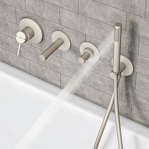 VITRA ORIGIN sprchová podomítková baterie, kartáčovaný nikl A4262134 Obrázek - fotka