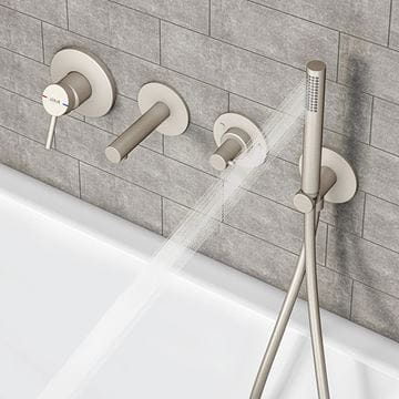 VITRA ORIGIN sprchová podomítková baterie, kartáčovaný nikl A4262134 Obrázek - fotka