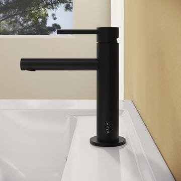 VITRA ORIGIN umyvadlová stojánková baterie, matná černá A4255636WTC Obrázek - fotka