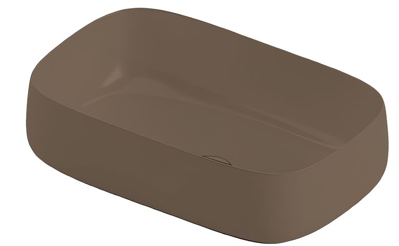 ARTCERAM COGNAC QUADRO umyvadlo na desku 55 cm, bez přepadu, Saniglaze, brown tortora COL008 40,34 Obrázek - Hlavní obrázek