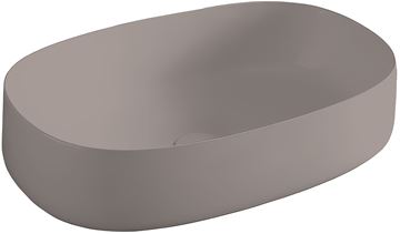 ARTCERAM COGNAC QUADRO umyvadlo na desku 55 cm, bez přepadu, Saniglaze, gravel