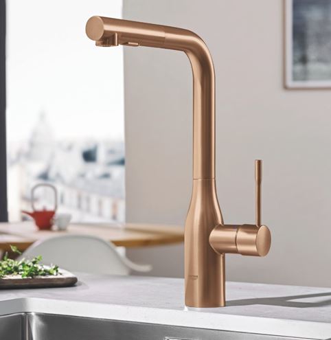 GROHE ESSENCE NEW dřezová baterie, s vytahovací sprškou, kartáčovaný warm sunset 30270DL0 Obrázek - fotka