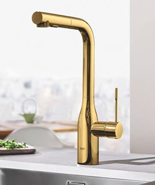 GROHE ESSENCE NEW dřezová baterie, s vytahovací sprškou, cool sunrise 30270GL0 Obrázek - fotka