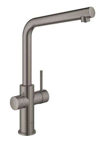 GROHE BLUE HOME dřezová elektronická baterie, s filtračním a chladícím zařízením, Bluetooth, napájení ze sítě, kartáčovaný hard graphite 31454AL1 Obrázek - fotka