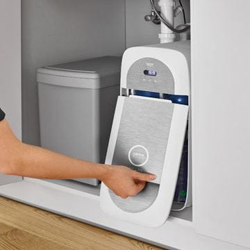 GROHE BLUE HOME dřezová elektronická baterie, s filtračním a chladícím zařízením, Bluetooth, napájení ze sítě, kartáčovaný hard graphite 31454AL1 Obrázek - fotka