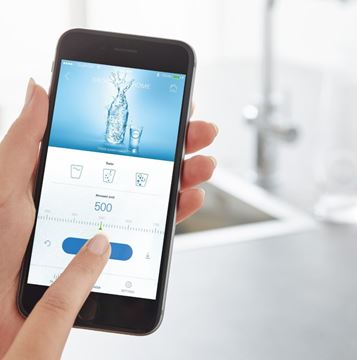 GROHE BLUE HOME dřezová elektronická baterie, s filtračním a chladícím zařízením, Bluetooth, napájení ze sítě, kartáčovaný hard graphite 31454AL1 Obrázek - fotka
