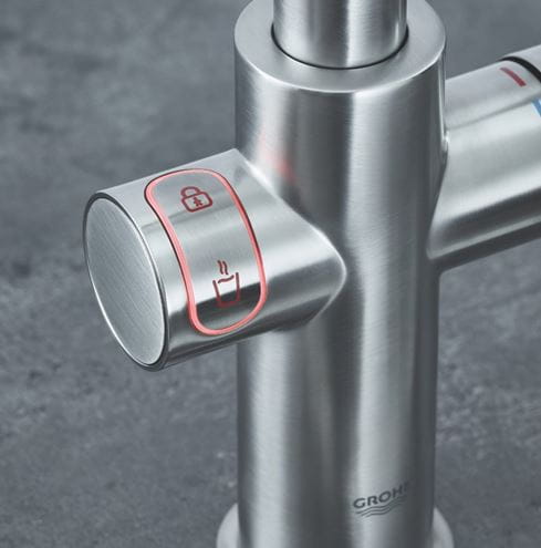 GROHE RED DUO dřezová elektronická baterie, s ohřevem, velikost M, GROHE ChildLock, napájení ze sítě, supersteel 30327DC1 Obrázek - fotka