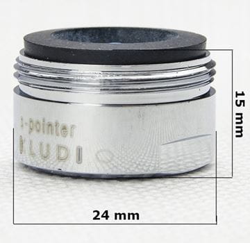 KLUDI S-POINTER perlátor M24x1, vnější závit, chrom 7437005-00 Technický nákres