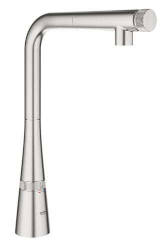 GROHE ZEDRA SMARTCONTROL dřezová baterie, s vytahovací koncovkou, supersteel 31593DC2 Obrázek - Hlavní obrázek