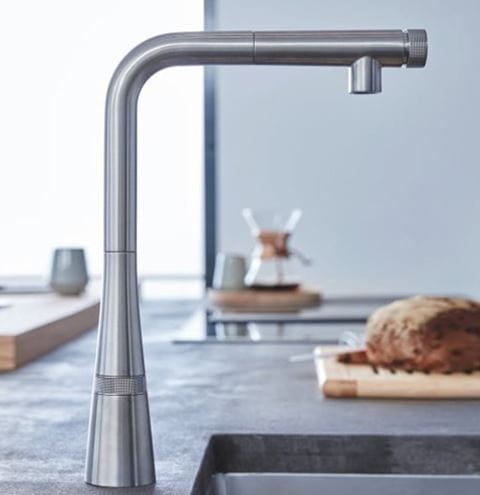 GROHE ZEDRA SMARTCONTROL dřezová baterie, s vytahovací koncovkou, supersteel 31593DC2 Obrázek - fotka