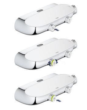 GROHE RAINSHOWER SYSTEM SMARTCONTROL MONO 360 sprchový set s termostatickou baterií, horní sprcha, ruční sprcha se 4 proudy, tyč, hadice, chrom 26361000 Obrázek - fotka