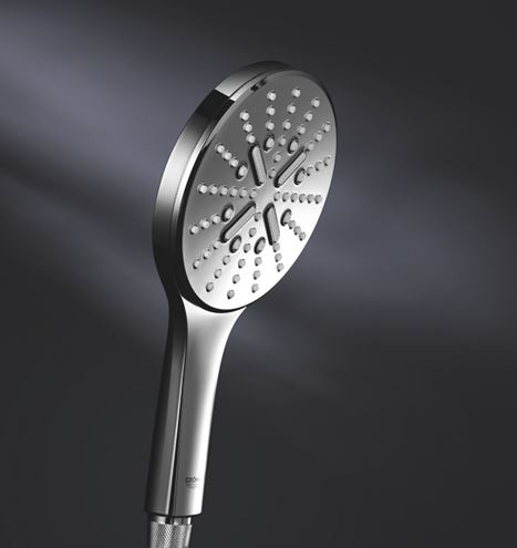 GROHE RAINSHOWER SMARTACTIVE 310 sprchový set s termostatickou baterií, horní sprcha, ruční sprcha se 3 proudy, tyč, hadice, Water Saving, chrom 27968001 Obrázek - fotka