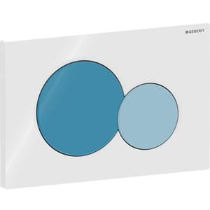GEBERIT SIGMA 01 ovládací tlačítko pro dvě splachování, pro dětské WC, plast, bílá/modrá