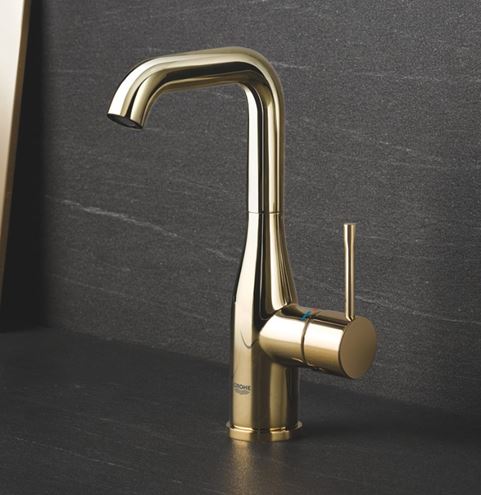 GROHE ESSENCE NEW umyvadlová stojánková baterie, s odtokovou soupravou, Water Saving, cool sunrise 32628GL1 Obrázek - fotka