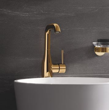 GROHE ESSENCE NEW umyvadlová stojánková baterie, s odtokovou soupravou, Water Saving, cool sunrise 32628GL1 Obrázek - fotka