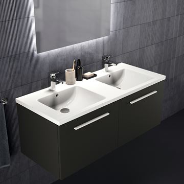 IDEAL STANDARD I.LIFE B dvojumyvadlo 121 cm, se 2 otvory pro baterie a přepadem T460201 Obrázek - fotka