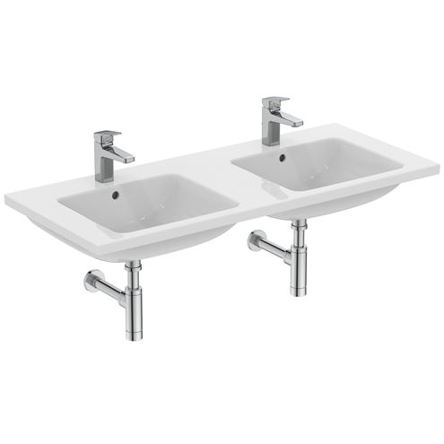 IDEAL STANDARD I.LIFE B dvojumyvadlo 121 cm, se 2 otvory pro baterie a přepadem T460201 Obrázek - fotka