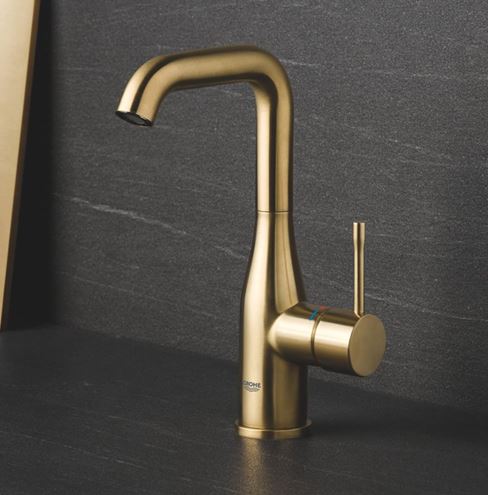 GROHE ESSENCE NEW umyvadlová stojánková baterie, s odtokovou soupravou, Water Saving, kartáčovaný cool sunrise 32628GN1 Obrázek - fotka