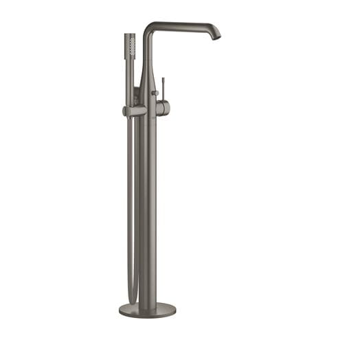 GROHE ESSENCE NEW vanová baterie na podlahu, s přepínačem, se sprchovou soupravou, kartáčovaný hard graphite 23491AL1 Obrázek - Hlavní obrázek