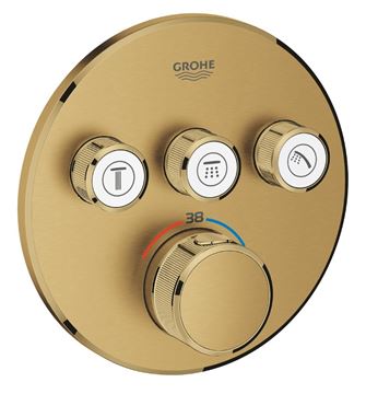 GROHE GROHTHERM SMARTCONTROL podomítková termostatická baterie, pro 3 spotřebiče, Water Saving, kartáčovaný cool sunrise