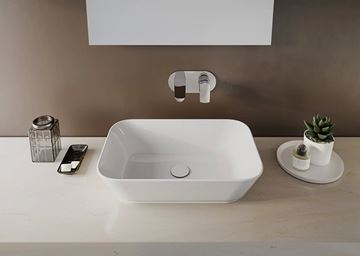 VITRA GEO umyvadlo na desku 59,5 cm, bez přepadu, broušené, VitrAhygiene 7425B003-0016 Obrázek - fotka