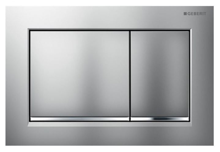 GEBERIT OMEGA 20 SQUARE ovládací tlačítko pro dvě splachování, plast, lesklý/matný chrom 115.080.KH.1 Obrázek - Hlavní obrázek