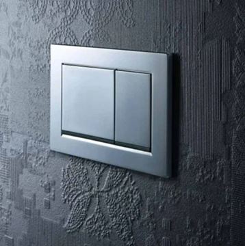 GEBERIT OMEGA 20 SQUARE ovládací tlačítko pro dvě splachování, plast, lesklý/matný chrom 115.080.KH.1 Obrázek - fotka