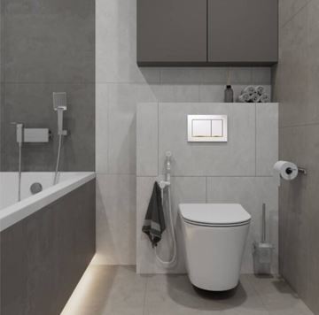 GEBERIT OMEGA 20 SQUARE ovládací tlačítko pro dvě splachování, plast, bílá/zlatá 115.080.KK.1 Obrázek - fotka