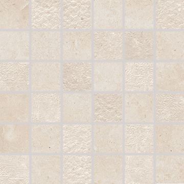 RAKO LIMESTONE mozaika 30x30(5x5) cm, lepená na síti, mat-lesk reliéf, béžová