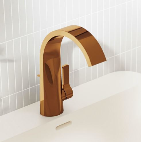 STEINBERG 280 umyvadlová stojánková baterie, s odtokovou soupravou, rose gold  280 1000 RG Obrázek - fotka