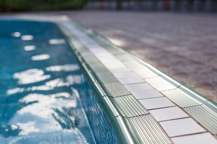 RAKO POOL přelivová hrana 11,5x20 cm, mat reliéf, světle modrá GTVDA003 Obrázek - fotka