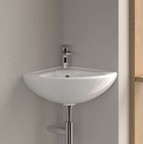 VILLEROY & BOCH O.NOVO umývátko rohové 41,5 cm, s otvorem pro baterii a přepadem 73274001 Obrázek - fotka