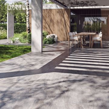 RAKO QUARZIT OUTDOOR dlažba 60x60x2 cm, mat reliéf, hnědá DAR66736 Obrázek - fotka