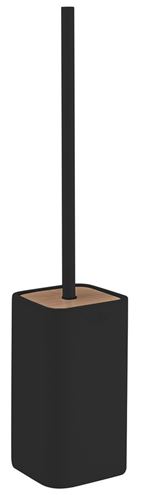 GEDY NINFEA WC štětka, polyresin, na postavení, černá/bambus 133314 Obrázek - Hlavní obrázek