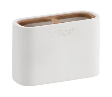 GEDY NINFEA nádobka, polyresin, bílá/bambus