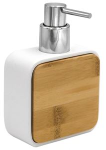 RIDDER AMARA dávkovač tekutého mýdla 180 ml, polyresin, bílá/bambus