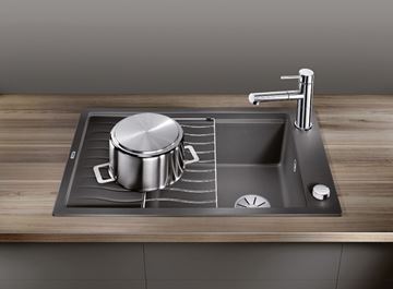 BLANCO ELON XL 6 S granitový dřez 780x500 mm, otočný, s odkapávací mřížkou, excentrické ovládání, odkapávač, černá 525882 Obrázek - fotka