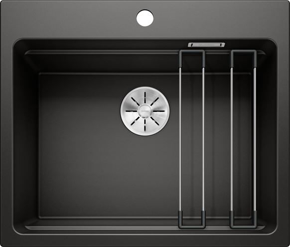 BLANCO ETAGON 6 granitový dřez 600x510 mm, otvor pro baterii, excentrické ovládání, černá 525889 Obrázek - Hlavní obrázek
